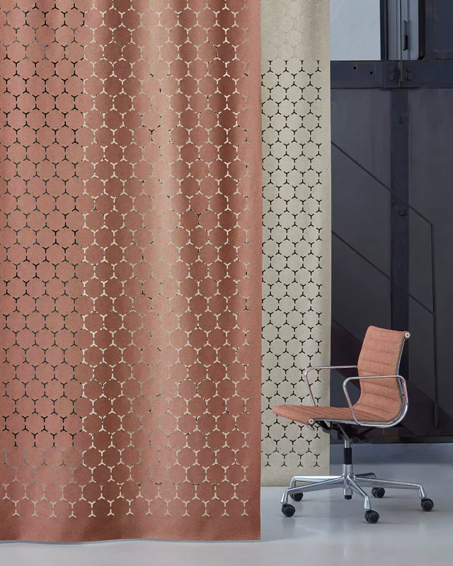 acousticpearls-calvino-forma-tissu-rideau-imprim-hexagones image 1