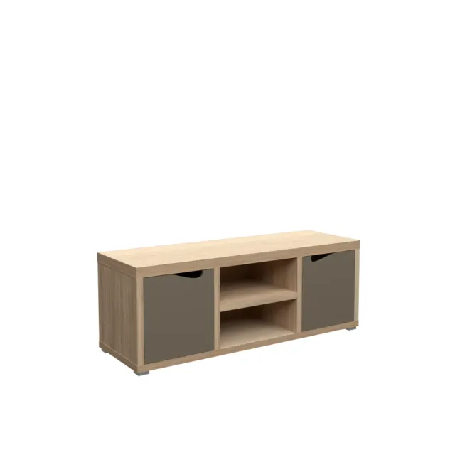 dlm-baltimore-ba-150-tv-meuble-tv-bas-2-portes-laque image 1