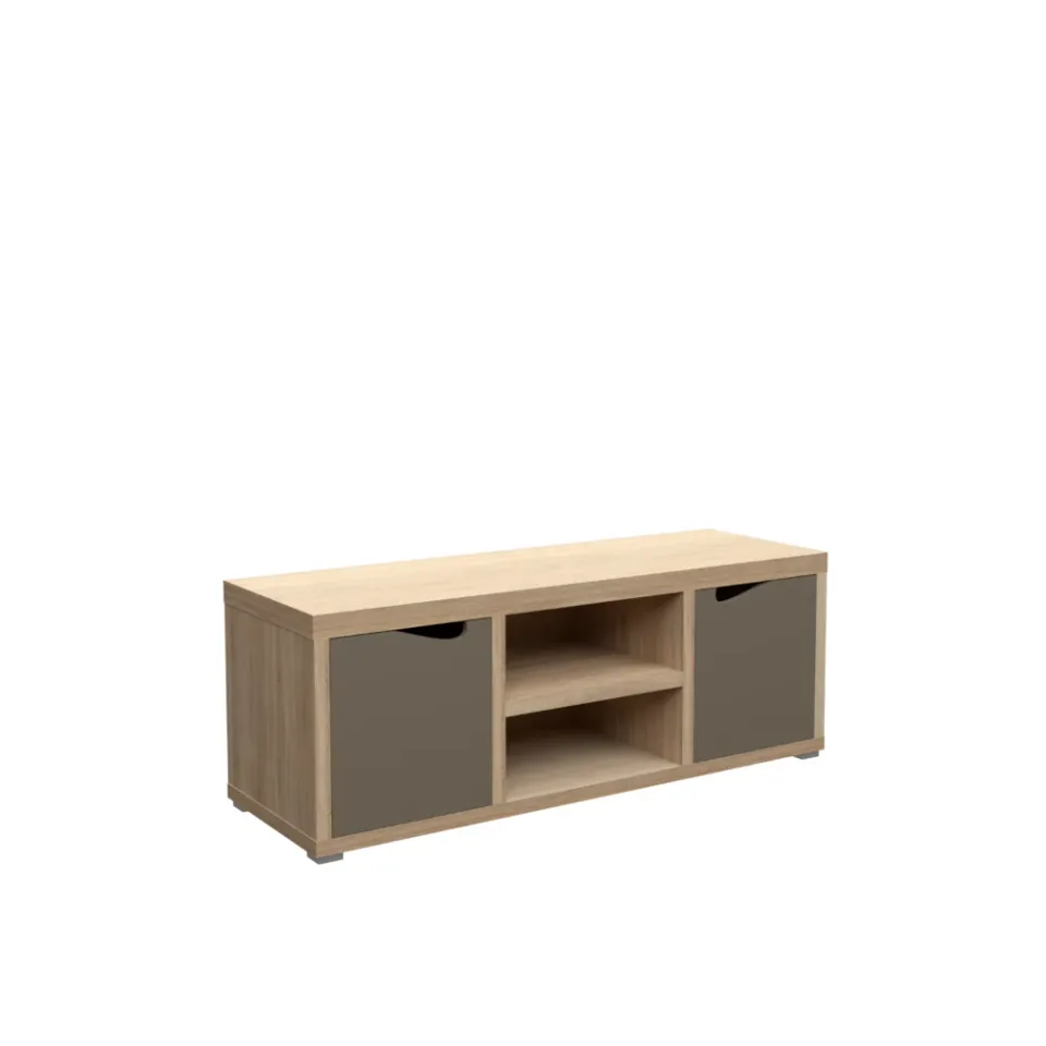 dlm-baltimore-ba-150-tv-meuble-tv-bas-2-portes-laque image 1