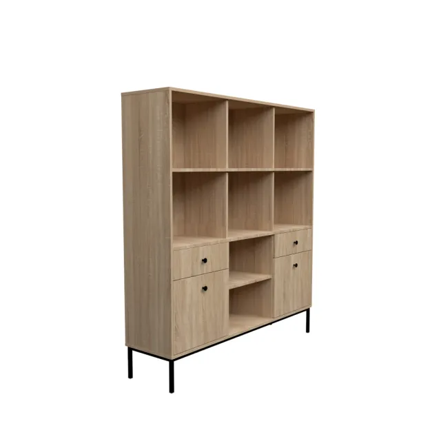 dlm-cr-ations-steel-2p2t8n-buffet-2-portes-2-tiroirs-m-lamin image 1
