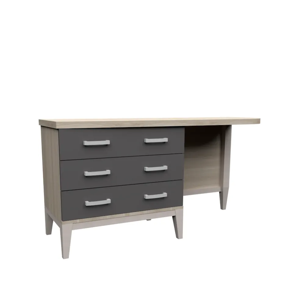 dlm-cr-ations-django-dj-400-150-bureau-commode-3-tiroirs image 1