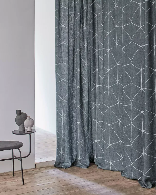acousticpearls-rista-tissu-rideau-satin-lin-motif-lignes image 1