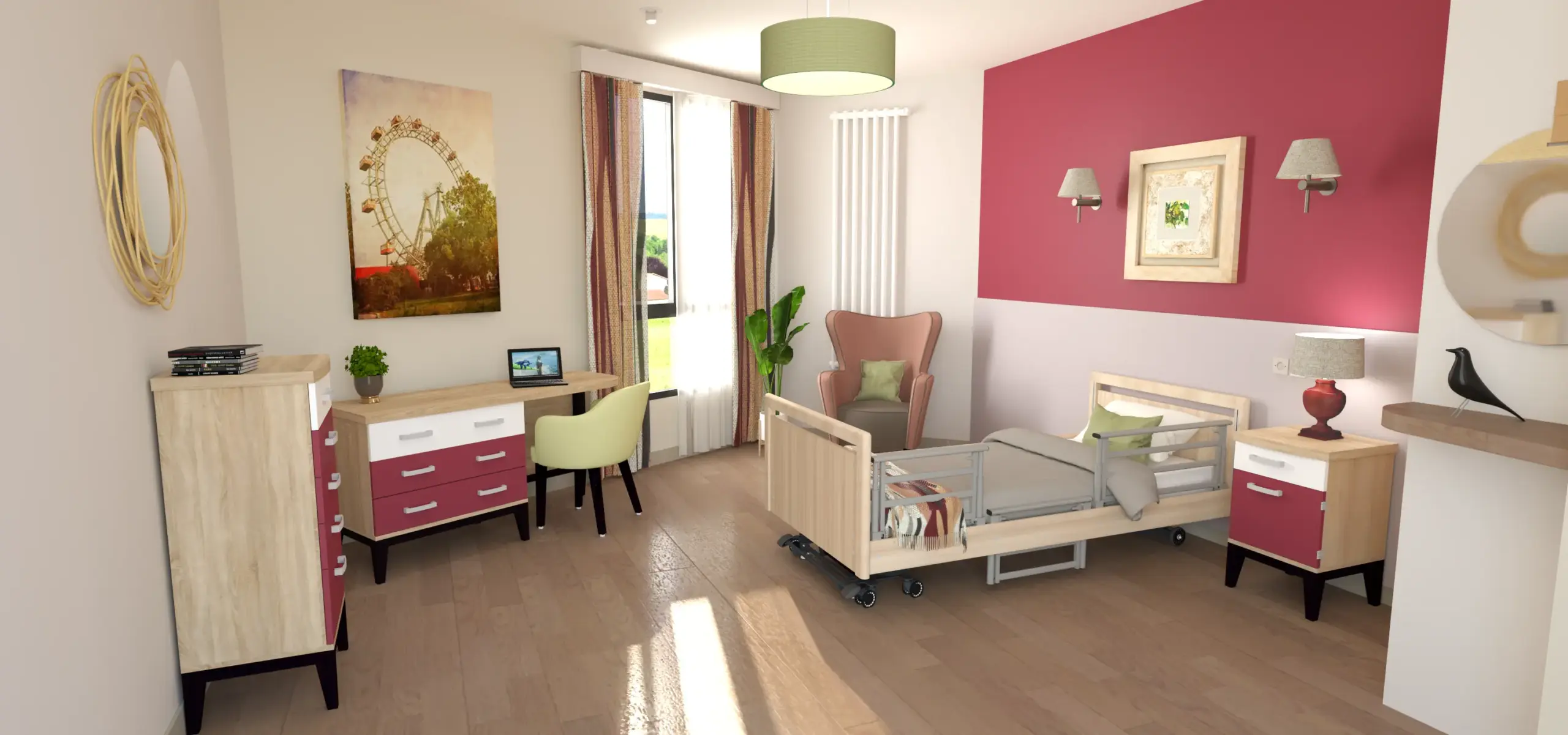 dlm-cr-ations-django-dj-400-150-bureau-commode-3-tiroirs image 2