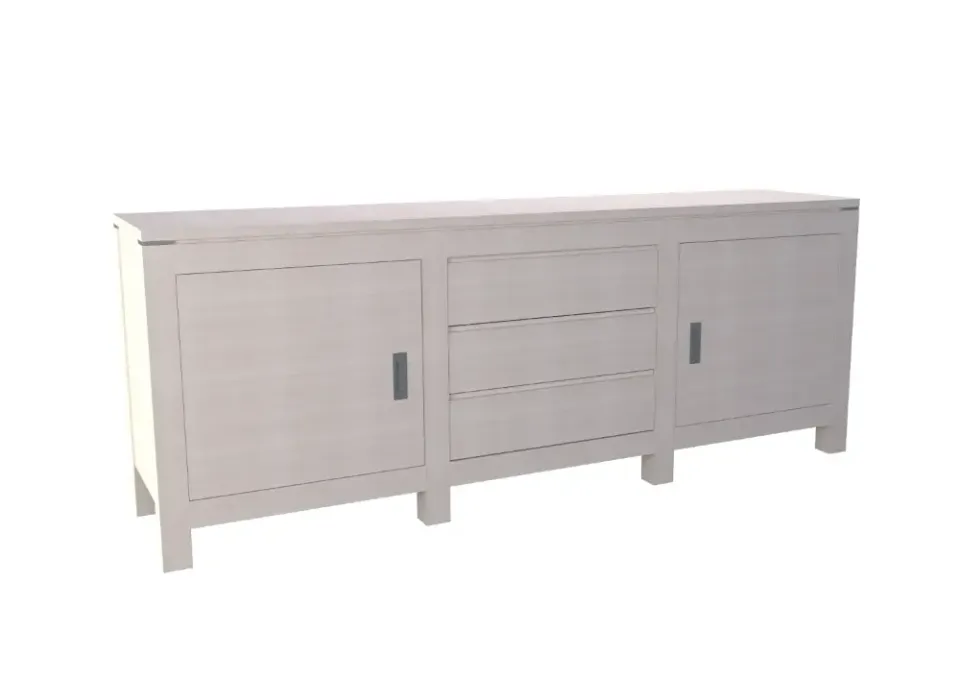 dlm-cr-ations-moka-2p-3t-enfilade-h-tre-2-portes-3-tiroirs image 1