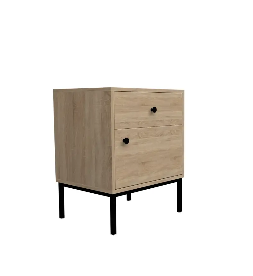 dlm-cr-ations-steel-600-chevet-1-porte-1-tiroir-m-tal image 1