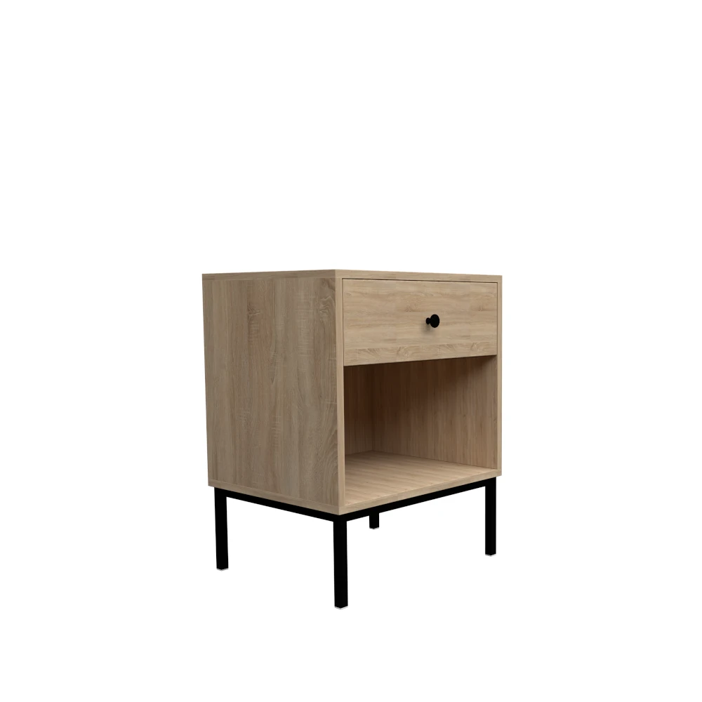 dlm-cr-ations-steel-620-chevet-1-tiroir-niche-m-tal image 1