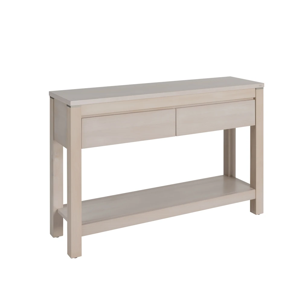 dlm-creations-moka-c2t-console-2-tiroirs-hetre image 1