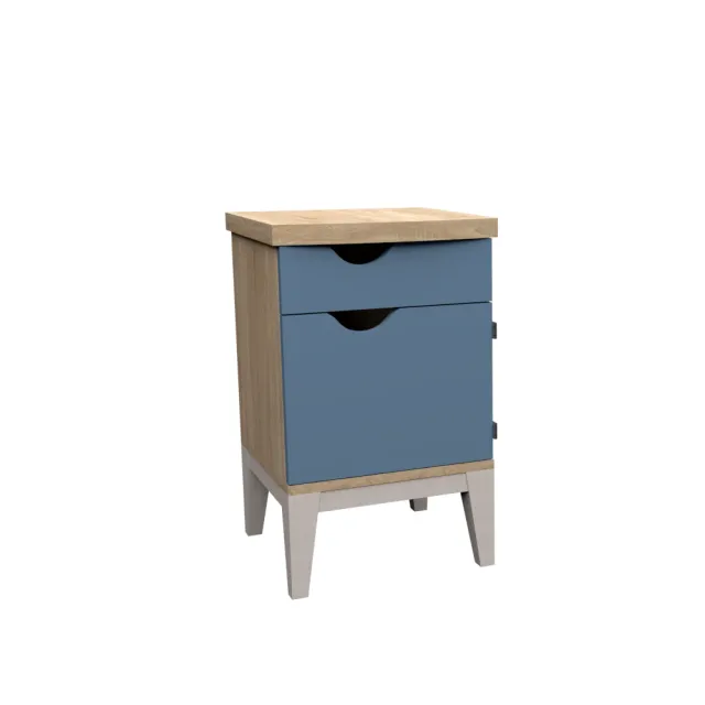 dlm-cr-ations-adagio-ad-600-chevet-1-porte-1-tiroir-m-lamin image 1