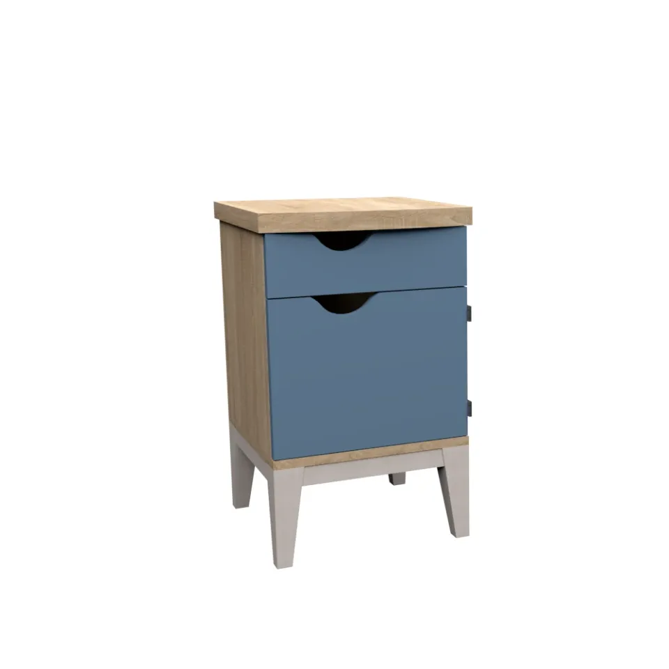 dlm-cr-ations-adagio-ad-600-chevet-1-porte-1-tiroir-m-lamin image 1