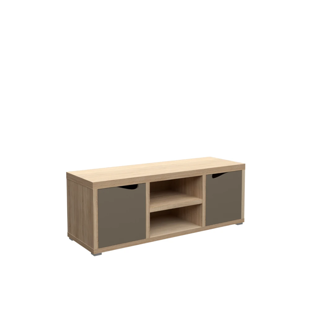 dlm-baltimore-ba-150-tv-meuble-tv-bas-2-portes-laque image 1