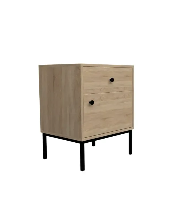 dlm-cr-ations-steel-600-chevet-1-porte-1-tiroir-m-tal image 1