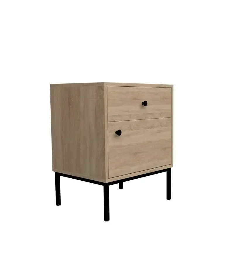 dlm-cr-ations-steel-600-chevet-1-porte-1-tiroir-m-tal image 1