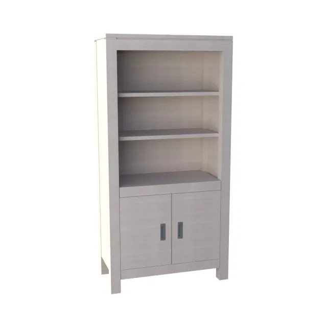 dlm-cr-ations-moka-2p-2e-biblioth-que-2-portes-h-tre-massif image 1