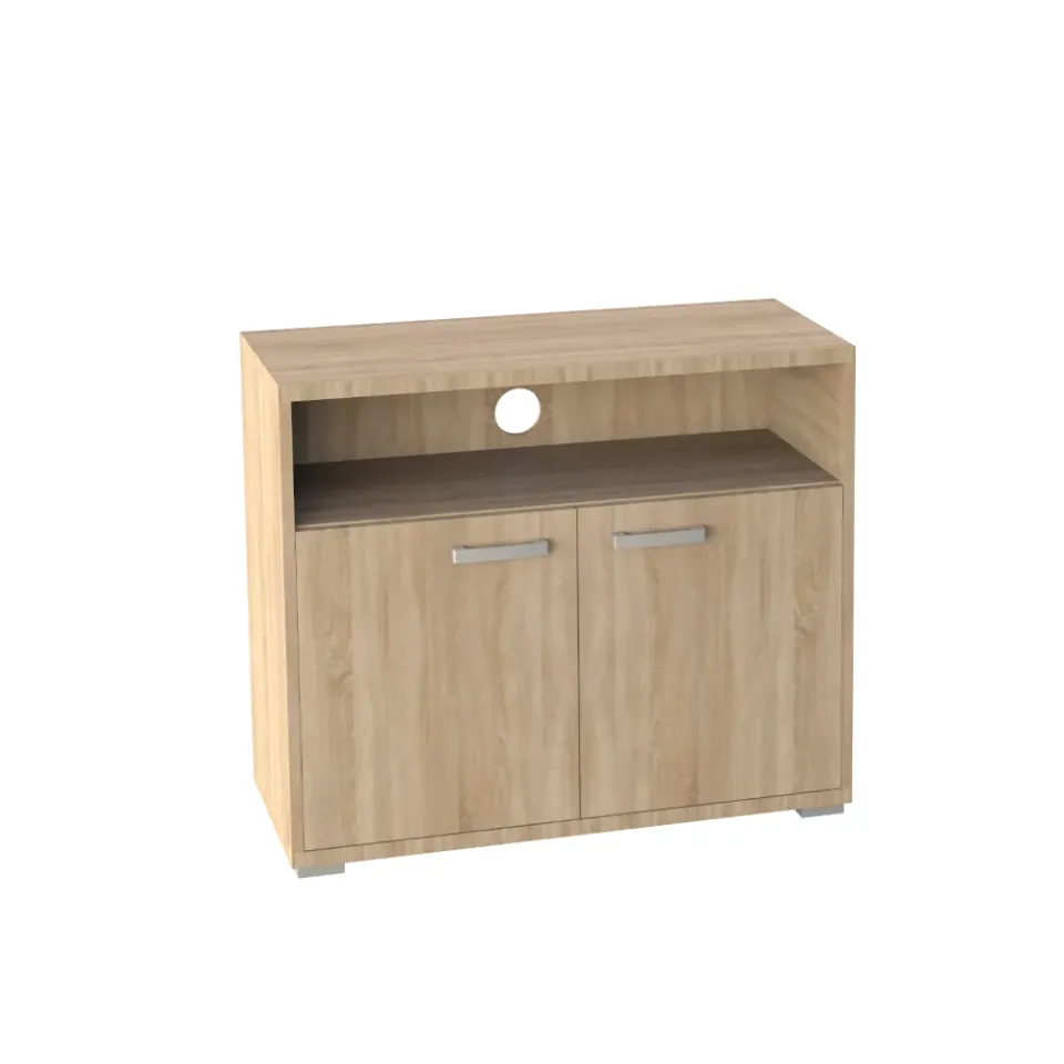 dlm-cr-ations-london-90-tv-meuble-tv-2-portes-niche image 1