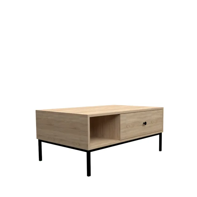 dlm-steel-2tb-table-basse-1-tiroir-pi-tement-m-tal image 1