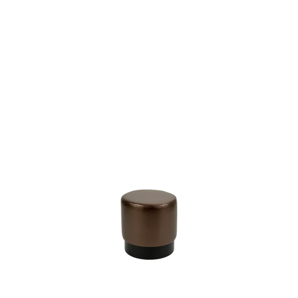 dlm-cr-ations-plum-1pf-pouf-rond-socle-bois image 1