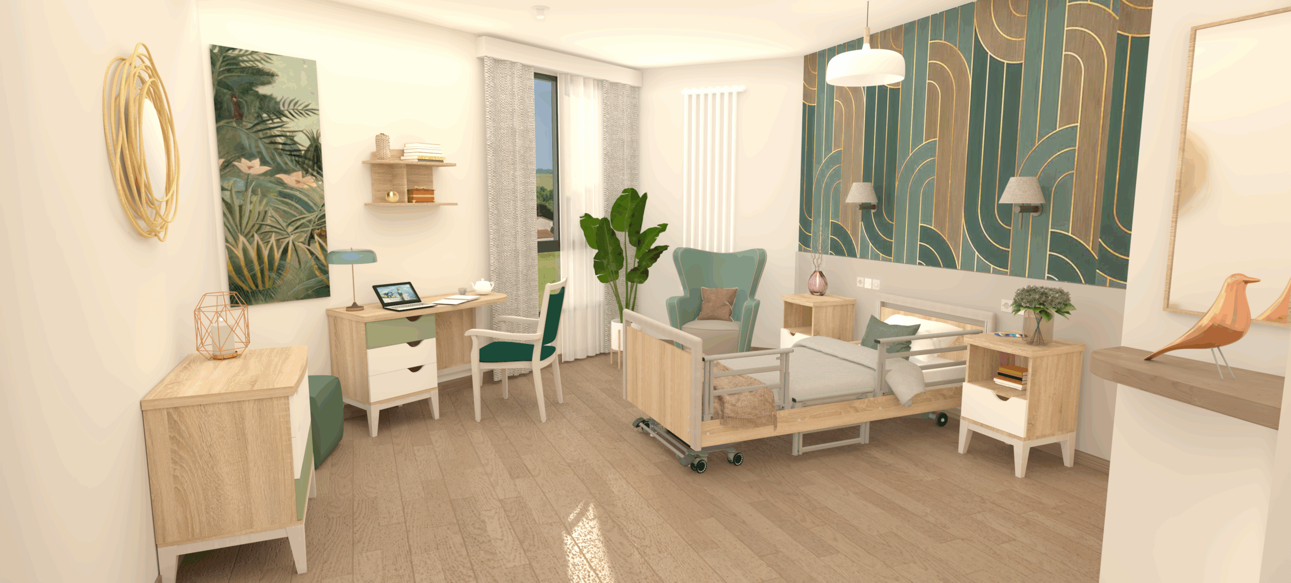 dlm-cr-ations-adagio-ad-400-120-bureau-commode-3-tiroirs image 2